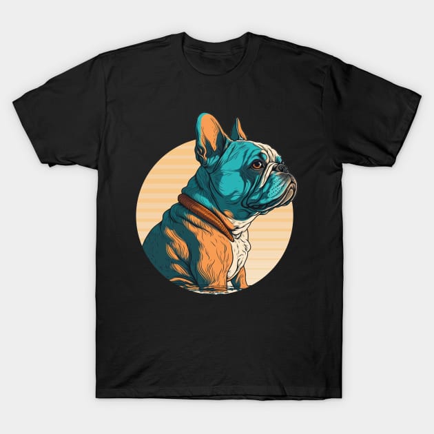 French Bulldog Vivid Colors T-Shirt by GAMAS Threads